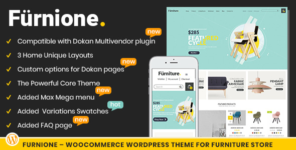 Furnione - WooCommerce WordPress Theme for Furniture Store