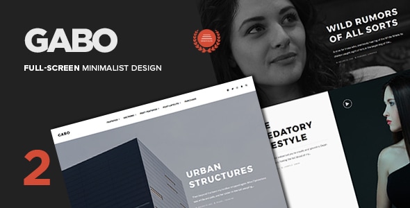 Gabo - Minimalist & Full-Screen WordPress theme