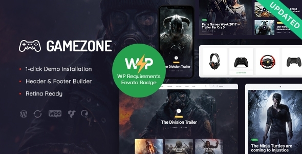 Gamezone | Video Gaming Blog & Esports Store WordPress Theme