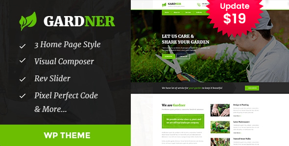 Gardener - Gardening and Landscaping WordPress Theme