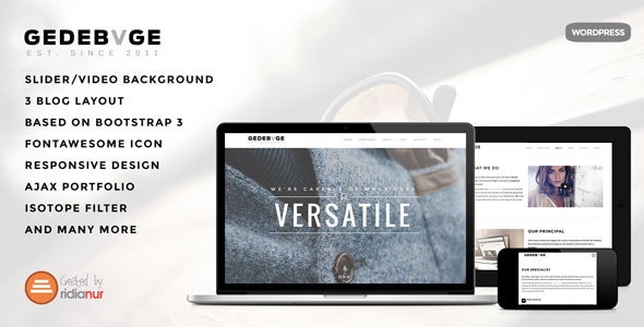 Gedebvge - Responsive One Page Portfolio Theme