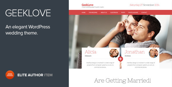 GeekLove - A Responsive WordPress Wedding Theme