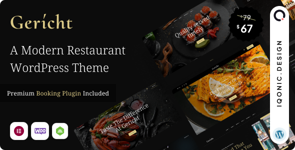 Gericht - Restaurant WordPress Theme