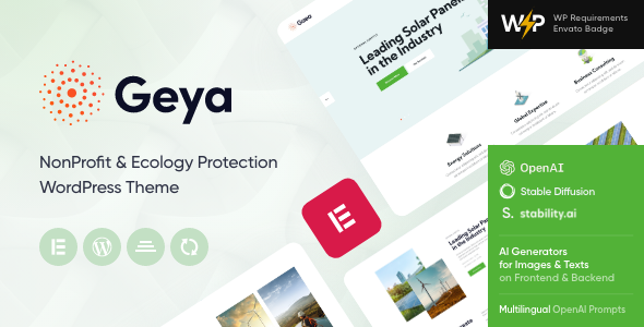 Geya - Renewable Energy & Ecology WordPress Theme