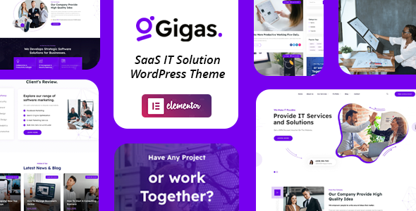 Gigas - Software Startup, SaaS WordPress Theme