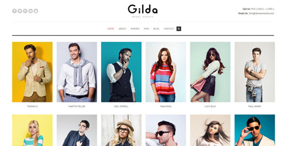 Gilda - Model Agency WordPress CMS Theme