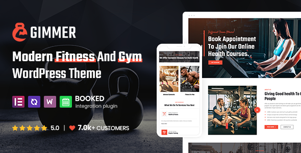 Gimmer - Fitness & Gym, WordPress Theme with Appointments Booking