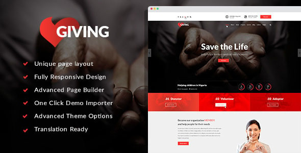 Giving - NGO/Charity/Fundraising WordPress Theme | Charity WordPress