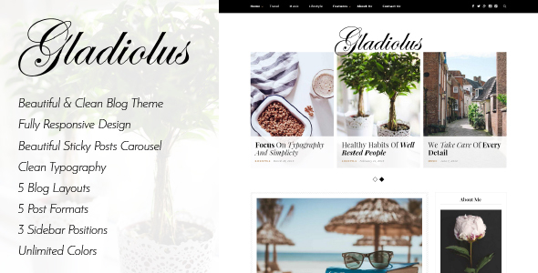 Gladiolus - A Responsive WordPress Blog Theme