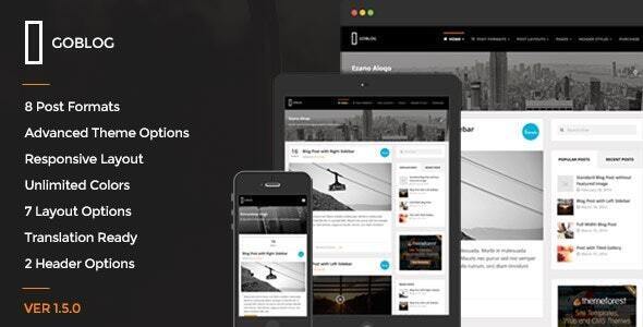 GoBlog - Responsive WordPress Blog Theme