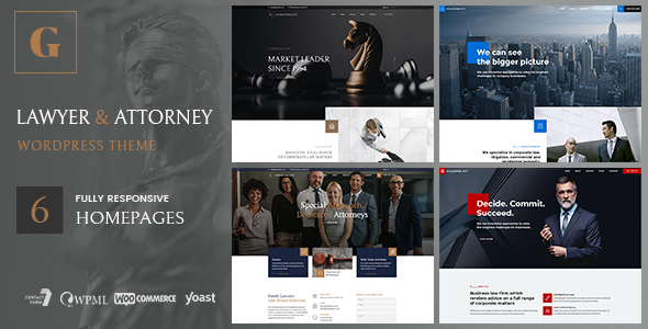 Goldenblatt - Lawyer & Attorney WordPress Theme