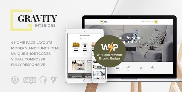 Gravity | Interior Design & Furniture Store WordPress Theme