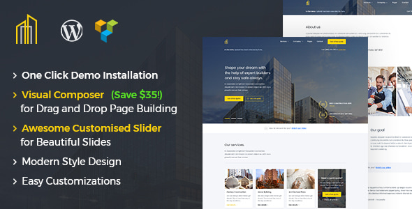 GrayHouse - Modern Construction WordPress Theme