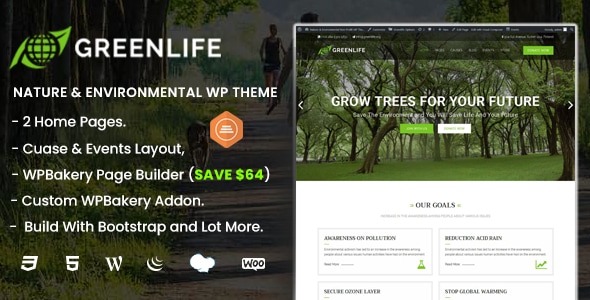 Greenlife - Nature & Environmental WP Theme