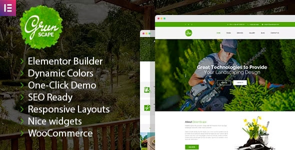 Greenscape - Lawn Mowing & Garden Landscaping WordPress Theme