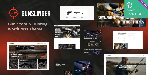 Gunslinger — Gun Store & Hunting WordPress Theme