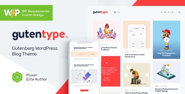 Gutentype | 100% Gutenberg Blog Theme + Elementor