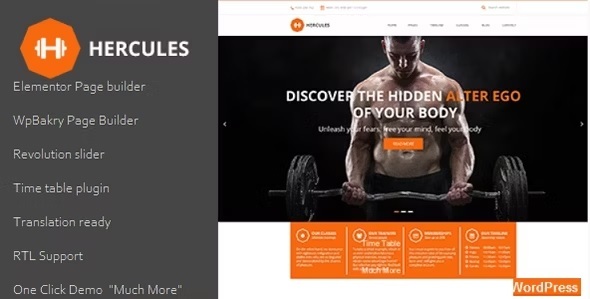 Gym | Gym fitness WordPress Theme | Hercules RTL