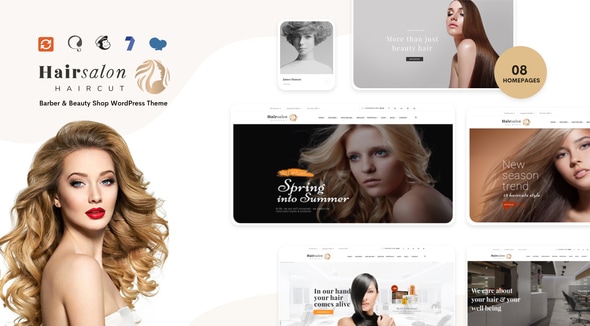 Hair Salon - Barber & Beauty Shop WordPress Theme