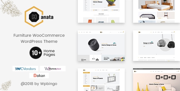 Hanata - Marketplace WooCommerce Furniture WordPress Theme