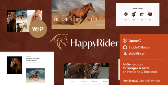 Happy Rider - Horse School & Equestrian Center WordPress Theme