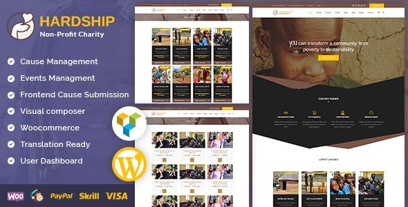 Hardship Charity Donation | Nonprofit / Fundraising WordPress Theme