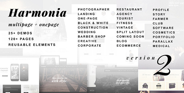 Harmonia - Creative Multi-Purpose WordPress Theme