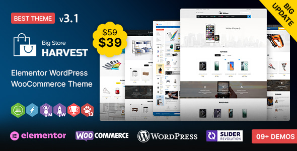 Harvest WP - Multipurpose Elementor WooCommerce Theme