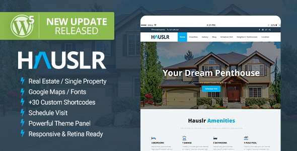 Hauslr - Single Property WordPress Theme