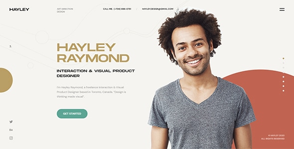 Hayley - Personal CV/Resume WordPress Theme