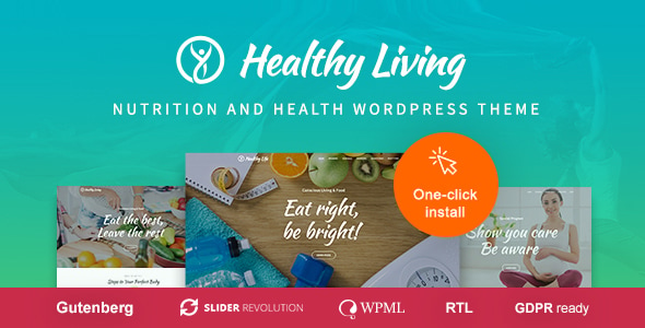 Healthy Living - Nutrition and Wellness WordPress Theme