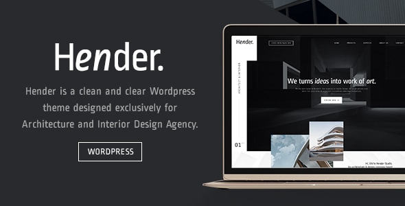 Hender - Architecture and Interior Design Agency WordPress Theme