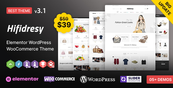 Hifidresy WP - Multipurpose Elementor WooCommerce Theme