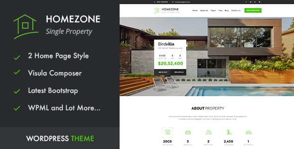 HOME ZONE - Single Property Real Estate WordPress Theme