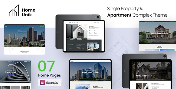 Homeunik – Single Property & Apartment Complex WordPress Theme