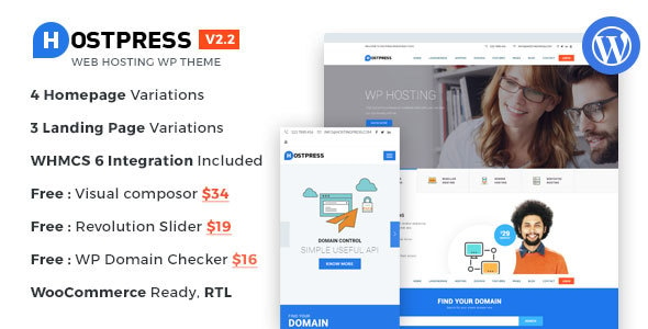 HostingPress - WHMCS Hosting WordPress Theme