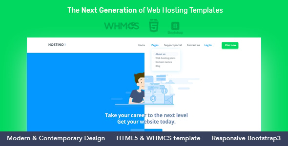 Hostino WHMCS Web Hosting WordPress Theme