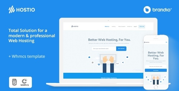 Hostio Web Hosting & WHMCS WordPress Theme