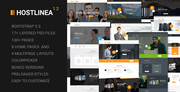 Hostlinea - Web Hosting, Responsive WP Theme