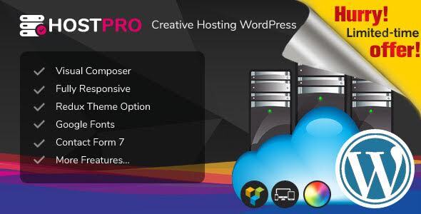 Hostpro - Responsive Hosting WHMCS WordPress Theme