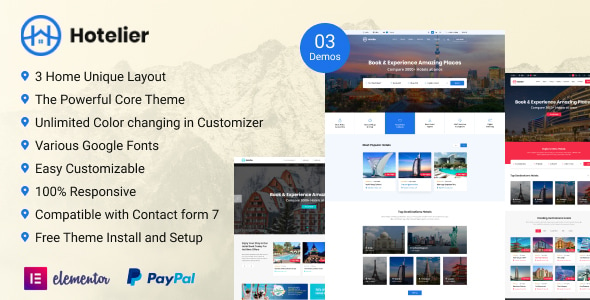 Hotelier - WordPress Hotel Booking Theme