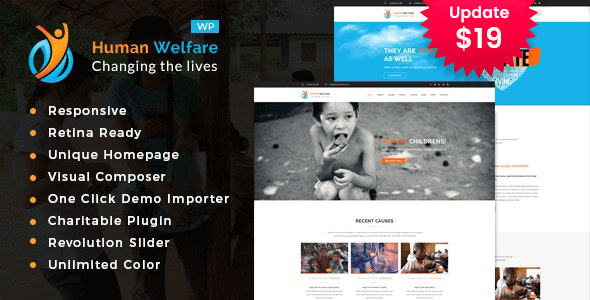 Human Welfare - Charity/Fundraising WordPress Theme