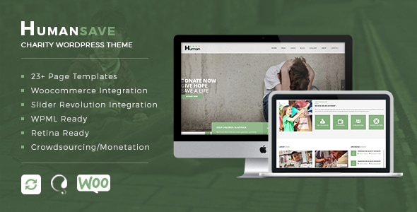 Humansave - Responsive Nonprofit Charity WordPress Theme