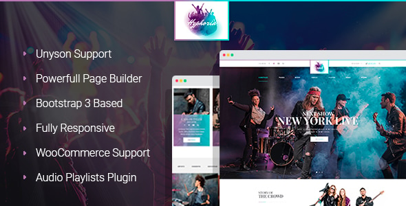 Hyphoria - Rock Band WordPress Theme