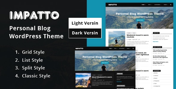 Impatto - Personal Blog WordPress Theme.