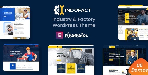 Indofact - Industry and factory WordPress Theme