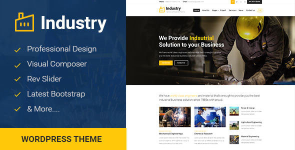 Industry - Factory Business WordPress Theme