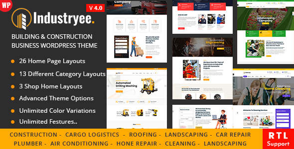 Industryee - Factory Industrial WordPress Theme