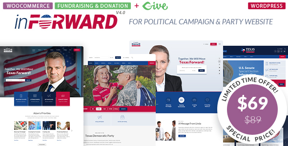 inForward - Political Campaign and Party WordPress Theme