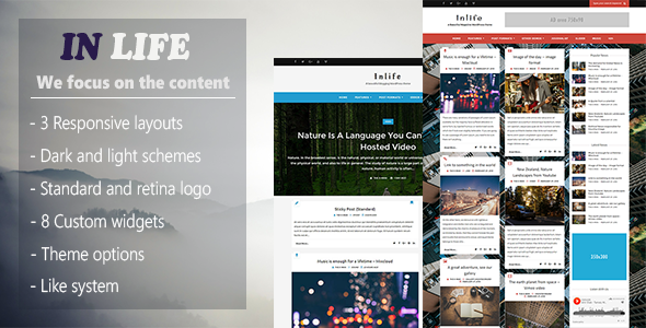 InLife - Blog & Magazine WordPress theme